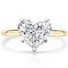 Pompeii3 3.06Ct 14k Gold Two Tone Certified Lab Created Heart Cut Diamond Engagement Ring - Size 6.5 - 3 of 4