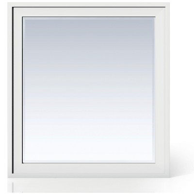James Martin Vanities Addison 36" Rectangular Mirror, Glossy White