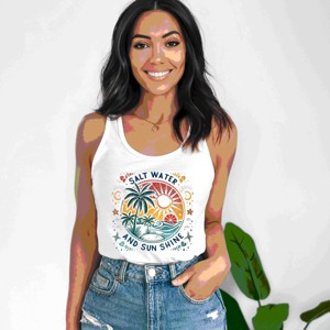 Simply Sage Market Salt Water And Sun Shine Circle Racerback Tank - 1 of 4