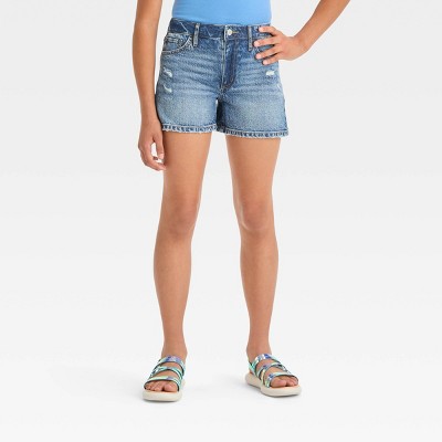 Girls' V-Waist Bike Shorts - art class outlet