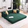 Okak Modern Floor Convertible Folding Loveseat Sleeper Sofa with Pillows,Deep Seat Futon Couch for Living Room,Apartment,Guestroom - 3 of 4