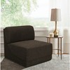 Meridian Furniture,Ollie Boucle Fabric Armless - 2 of 4