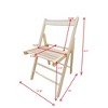 Sevobal Outdoor Portable Chairs 2 piece Slatted Wood Folding Chair Set for Kitchen Special Events Outdoor Backyard Garden, Beige, 15.6"*22.8"*31" - 3 of 4
