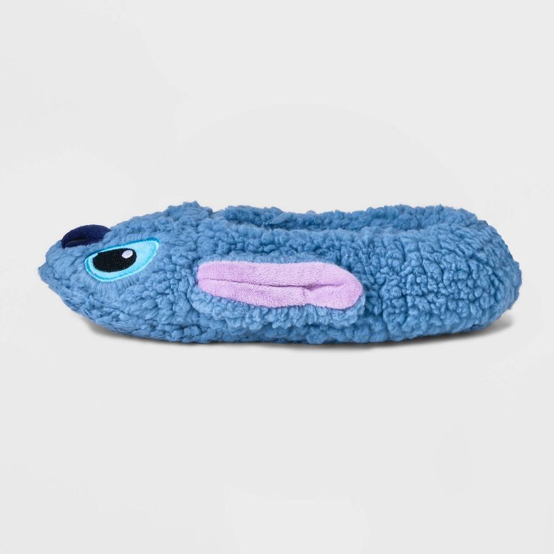 Women's Lilo & Stitch Fluffy Slipper Socks with Grippers - Blue, 2 of 6