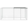 vidaXL Chicken Cage with Roof - Versatile, Durable, Ventilated Galvanized Steel Cage - Light Gray - 3 of 4