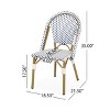 GDFStudio Brandy Outdoor Wicker Weave Bistro Chairs (Set of 4) - 3 of 4