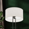 Infibrite 25" Modern Structure Table Lamp: ETL Listed, Linen Drum Shade, Steel Body, Rocker Switch - 4 of 4