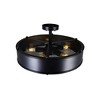CWI Lighting Tigris 5 Light Drum Shade Flush Mount With Black Finish - 3 of 4