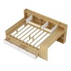 Merax L-Shaped Space-Saving Daybed with Desk, Cabinets, Open Storage & Drawers - 3 of 4
