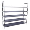 FONTOI 5 Tiers Non-woven Fabric Shoe Rack with Built-in Handle for Entryway Living Room Hallway Bedroom, Black, 39.37"*37.4"*11" - 2 of 4