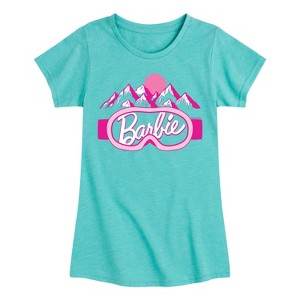 Girls' - Barbie - Logo Ski Goggles Fitted Short Sleeve Graphic T-Shirt - 1 of 4
