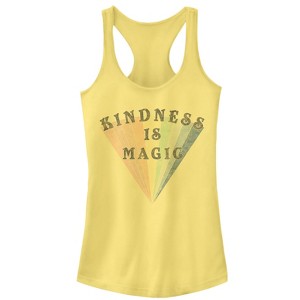 Juniors Womens CHIN UP Kindness is Magic Rainbow Racerback Tank Top - 1 of 3