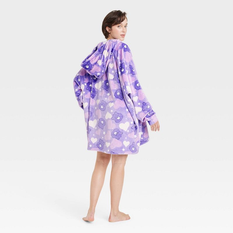 Women&#39;s Care Bears X Skinnydip Graphic Blanket Hoodie - Purple, 2 of 4