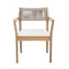 Christopher Knight Home Lillia Modern Coastal Patio Acacia Wood Woven Rope Dining Chairs (Set of 4) - 4 of 4