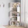 KTMBDW Corner Bookshelf, Modern Corner Bookcase, 5-Tier Tall Corner Shelf Storage Display Rack for Home Office, Living Room, Bedroom, White - 3 of 4