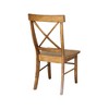 International Concepts Set of 2 X Back Chairs with Solid Wood Seat Pecan: Hardwood Frame, Spot Clean - image 4 of 4