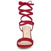 Allegra K Women's Lace Up Chunky Heels Sandals - 3 of 4