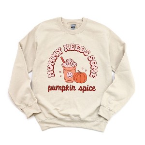 Simply Sage Market Women's Graphic Sweatshirt Retro Mommy Needs Some Pumpkin Spice - 1 of 4