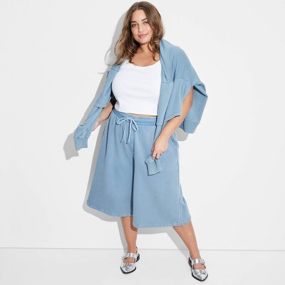Women's Baggy Longline Sweat Shorts - Wild Fable™