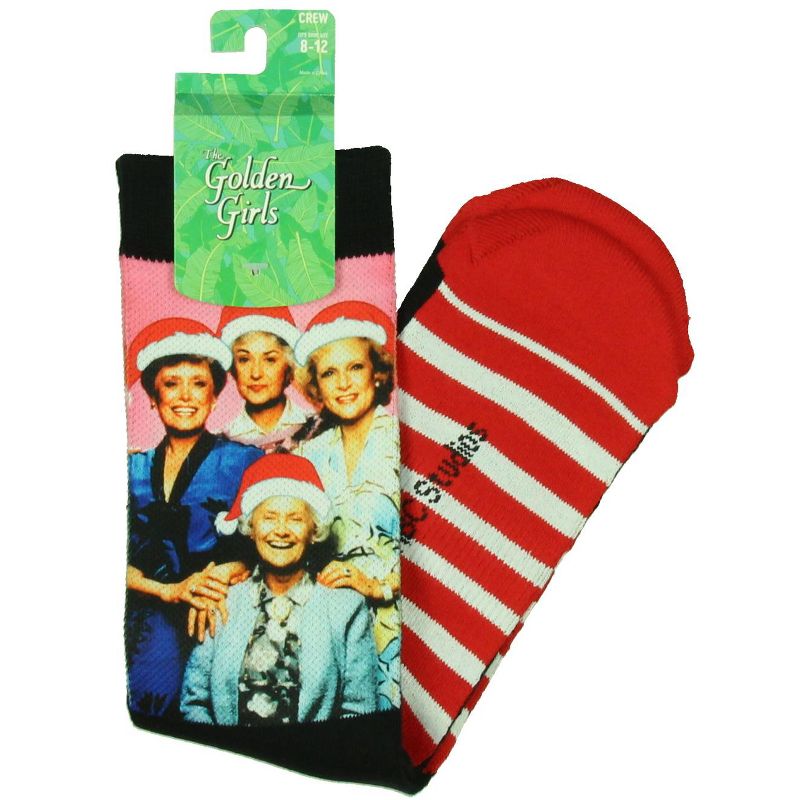 The Golden Girls Socks Christmas Holiday Sublimated Crew Socks 1 Pair Multicoloured, 3 of 4