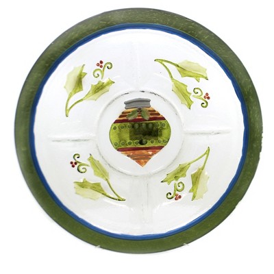 Tabletop 2.25" Ornament 5 Section Server Christmas Evergreen Enterprises Inc  -  Serving Platters