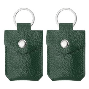 Unique Bargains Portable Genuine Leather Key Rings 2 Pcs - 1 of 4