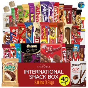 Eastanbul International Snack Box,40 Chocolate Assortment Bars,Exotic Candy - 1 of 4