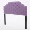 Contemporary Upholstered Headboard with Button Tufted Diamond Stitch & Nailhead Accents, Queen/Full Size Headboard -Christopher Knight Home - 3 of 4