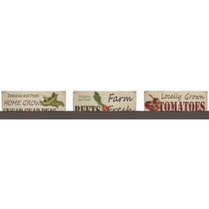 Transpac Metal Embossed Wooden Vegetable Theme Wall Decor Set of 3 - 1 of 1