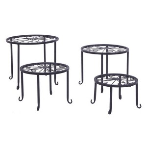 Karl Home | Round Iron Plant Stand - Set of 4 - 1 of 4