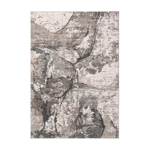 Washable Modern Abstract Living Room Area Rugs, Soft Non Slip Throw Carpet for Bedroom, Contemporary Floor Cover - 1 of 4