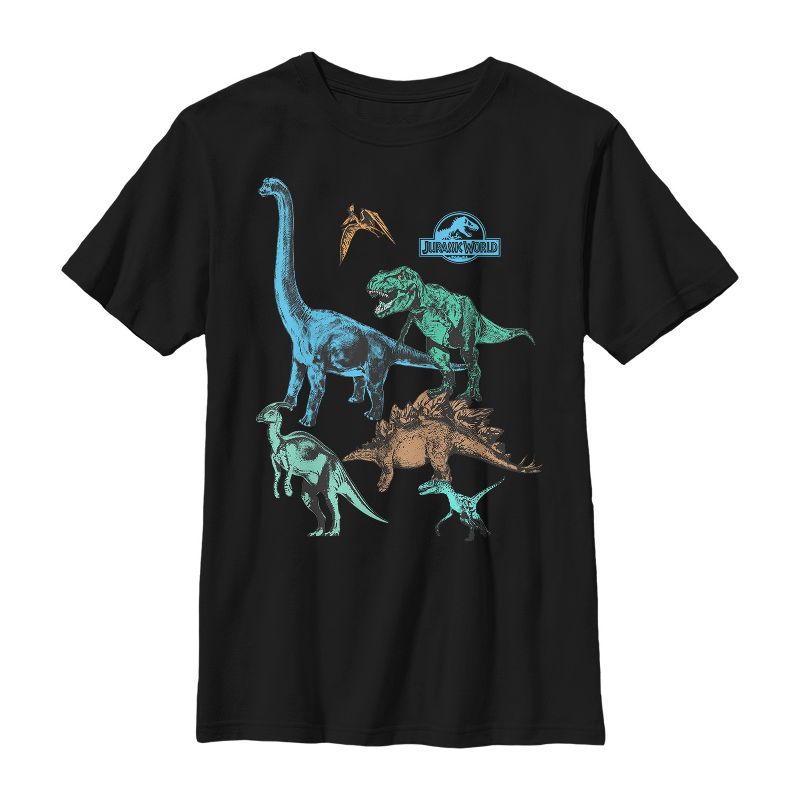 Boy's Jurassic World Dinosaur Party Time T-Shirt, 1 of 5