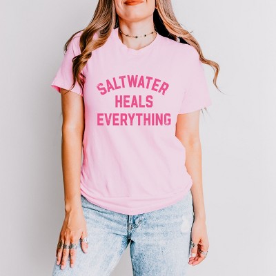 Simply Sage Market Saltwater Heals Everything Arched Short Sleeve Tee