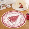 Christmas Area Rugs, Washable Non-Slip Christmas Tree Holly Sketch Carpet, Soft Low Pile Foldable Stain Resistant for Bedroom, Home - 3 of 4