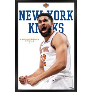 Trends International NBA New York Knicks - Karl-Anthony Towns Feature Series 25 Framed Wall Poster Prints - 1 of 4