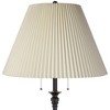360 Lighting Spenser Retro Art Deco 58" Tall Floor Lamp Oiled Bronze Brown Beige Fabric Pleated Empire Shade for Living Room Bedroom House - 3 of 4