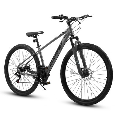 NAYSAYE Bicycle 29 Inch Mountain Bike 21 Speed with Suspension Fork and Disc Brakes for Men and Women, Gray, 57.09"*7.68"*29.53"