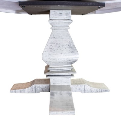 Montecito 51" Round Driftwood Finish Poker & Dining Table Set