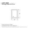 JUJABU 20" x 28" Bathroom Vanity Mirror with 3 Light Colors, Anti-Fog, Shatterproof, Waterproof - 2 of 4