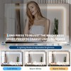 Vanity Set with 3-Color Adjustable LED Mirror, Small Makeup Desk with Power Outlet, 2 Drawers and Cushion Stool Set for Bedroom - 2 of 4