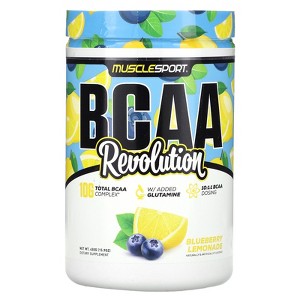Musclesport BCAA Revolution Amino Acid Powder Supplement for Men & Women - Intra Workout Training Complex - Recovery Supplement (Fuhgettaboutit Fruit - 1 of 2