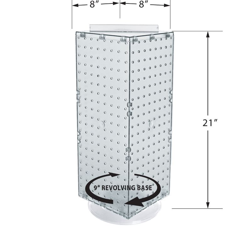 Azar Displays Four-Sided Revolving Pegboard Counter Display with Hooks, 5 of 12