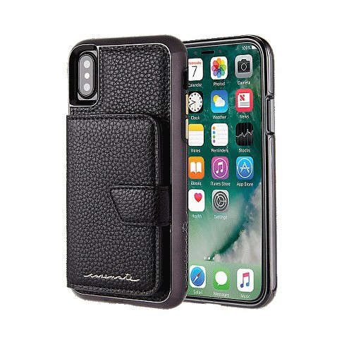 Apple Leather Folio Case for iPhone XS, Black