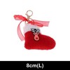 Unique Bargains Christmas Keychain with Double Ring and Lobster Clasp Plush Mesh Metal 1 Pc - 2 of 4