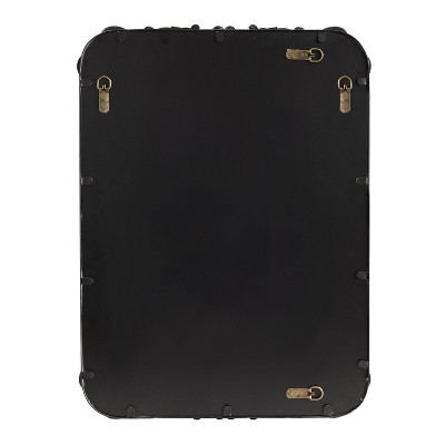 Brazelton 20"x27" Ornate Black Rectangular Wall Mirror