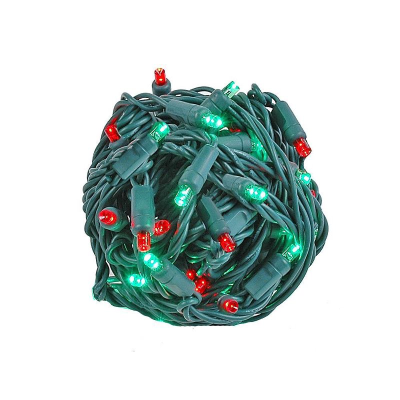 Novelty Lights 50 Light LED Christmas Mini Light Set (Green Wire, 25 Feet), 1 of 8