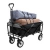 Whisen 360lbs Collapsible Foldable Wagon Cart with Strapping System, Supports 3pcs Plastic Liner Bag - 3 of 4