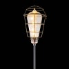 Set of 2 Outdoor Solar Powered Edison Bulb Garden LED Stakes Black - Alpine Corporation: Automatic, Weather-Resistant, Metal Body - 2 of 4