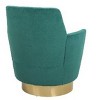 CAVINAS Swivel Chair, Swivel Accent Chair, Round Barrel Chairs with Gold Stainless Steel Base, Armchair for Living Room, Reading Chairs for Bedroom - 4 of 4