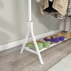 BDELITE Garment Rack Freestanding Hanger Multi-functional Single pole Bedroom Clothing Rack Bedroom-47.24*13.78*51.77 Inch, White - 4 of 4